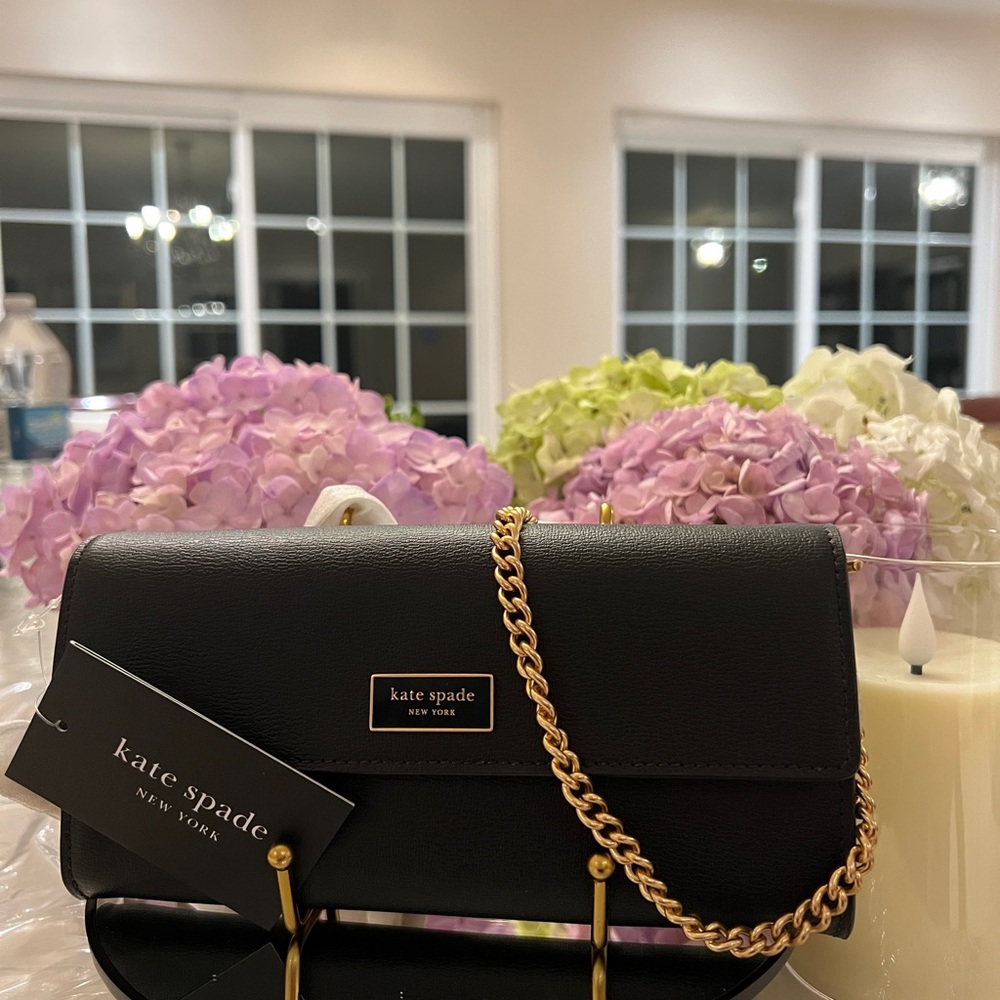 Kate Spade New York ~ Katy Flap Continental Wallet with Crossbody Chain - NWT - Picture 6 of 6